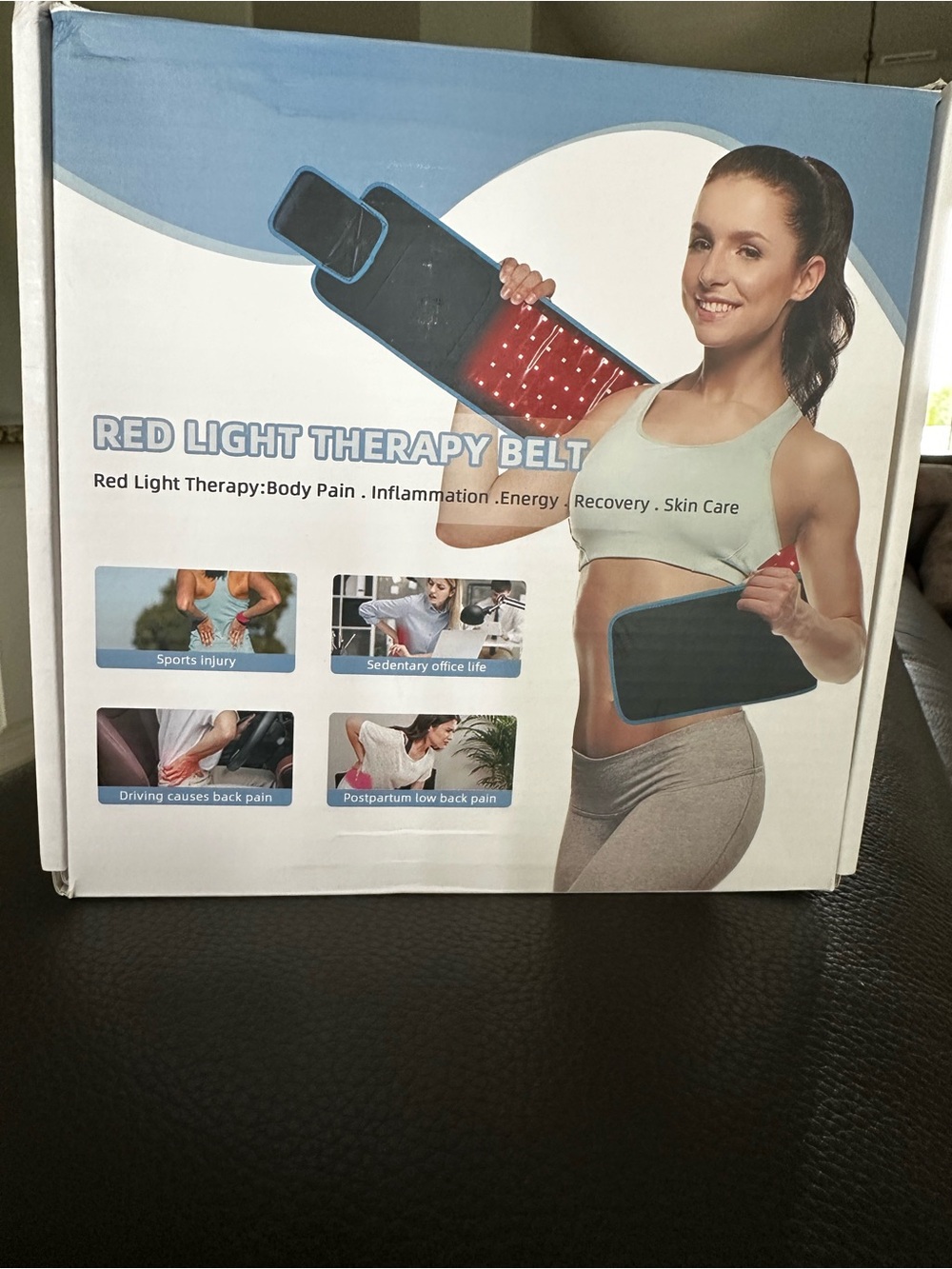 Red Light Therapy Belt - Portable Red/Black Pain Relief Wrap